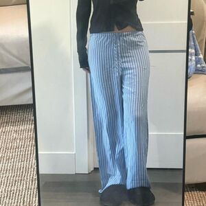 Aritzia Women's Blue and Grey Trousers